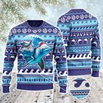 Dolphin Lovers Into The Ocean Knitted Sweater