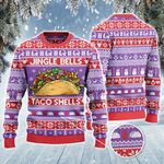 Tacos Lovers Gift Jingle Bells Taco Shells Knitted Sweater