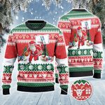 Basketball Lovers Gift Santa Dribble All Over Print Sweater