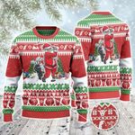 Golf Lovers Christmas Gift Santa Playing All Over Print Sweater