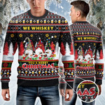 We Whiskey You A Merry Christmas Gnomes All Over Print Sweater