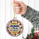 Colorado State Christmas Gift 2 Layered Wooden Ornament