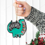 Reading Lovers Christmas Gift Readosaurus Custom Shape Acrylic Ornament
