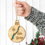 Lake George Christmas Gift 2 Layered Wooden Ornament