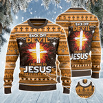 Back Off Devil I Belong To Jesus All Over Print Sweater