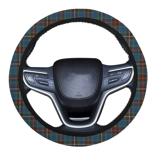 Blue Plaid Car Steering Wheel Cover Car Accessories