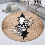 Here's Skully Premium Round Rug, Floor Mat Carpet, Rug For Living Room, For Bedroom