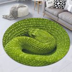Python Snake Premium Round Rug, Floor Mat Carpet, Rug For Living Room, For Bedroom