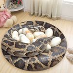 Python Snake Premium Round Rug, Floor Mat Carpet, Rug For Living Room, For Bedroom