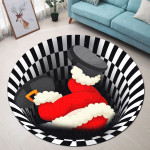 Love Santa Claus Premium Round Rug, Floor Mat Carpet, Rug For Living Room, For Bedroom