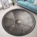 Metal Shield Premium Round Rug, Floor Mat Carpet, Rug For Living Room, For Bedroom