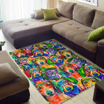Love Dachshund Rectangle Rug, Floor Mat Carpet, Rug For Living Room, For Bedroom