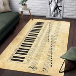 Love Piano Rectangle Rug Floor Mat Carpet, Rug For Living Room, For Bedroom