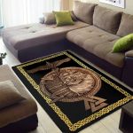 Love Viking Norse Mythology Christmas Rectangle Rug Floor Mat Carpet, Rug For Living Room, For Bedroom