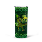 Dinosaur And St.Patrick's Day 20oz Tall Tumbler, Insulated Tumbler, Custom Travel Tumbler, Tumbler Coffee Mug, Insulated Coffee Cup