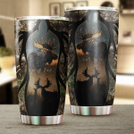 Love Moose Hunting Camo Stainless Steel Tumbler, Insulated Tumbler, Custom Travel Tumbler, Tumbler Coffee Mug, Insulated Coffee Cup