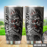 Skull Art Stainless Steel Tumbler, Insulated Tumbler, Custom Travel Tumbler, Tumbler Coffee Mug, Insulated Coffee Cup