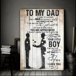 Gift For Dad, Best Gift For Father's Day, To My Dad I Know It's Not Easy For A Man, You Are My Hero From Son Canvas - Spreadstores