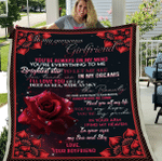 Gift Ideas For Girlfriend, To My Gorgeous Girlfriend You Are Always On My Mind You're Everything Red Rose Fleece Blanket - Spreadstores