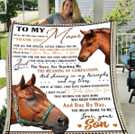 Horse To my Mom For All The Times That I Forgot To Thank You Sherpa Blanket - Spreadstores