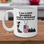 I'm A Dad, Grandpa And A Veteran, Nothing Scares Me, Fathers Day Mug - Spreadstores