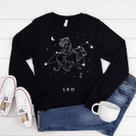 Leo Zodiac Shirt, Leo Woman Graphic, Astrological Sign Unisex Long Sleeve, Birthday Gift Idea For Her, Leo Sign Gifts - Spreadstores