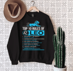 Leo Zodiac Sweatshirt, Top 10 Rules Of Leo, Birthday Gift Idea For Her, Birthday Gift V4 Sweatshirt - Spreadstores