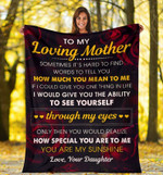 Mom Blanket, Best Gift For Mother's Day, To My Loving Mother Sometimes It's Hard Red Rose Fleece Blanket - Spreadstores
