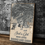Just A Girl Who Loves Books And Dogs Matte Canvas - Spreadstores
