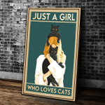 Just A Girl Who Loves Cats Matte Canvas - Spreadstores