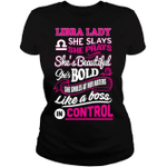 Libra Shirt, Zodiac Sign Shirt, Libra Lady She Slays She Prays Libra, Birthday Gift For Her Ladies T-Shirt - Spreadstores