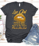 Leo Girl Fire In Her Soul Unisex T-Shirt, Birthday Gift Idea For Her, Birthday Gift Unisex T-Shirt - Spreadstores