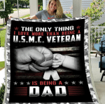Marine Veteran - Veteran Blanket, Marine, Us Veteran, Quotes Blanket ATM-MRBL2 Fleece Blanket - Spreadstores