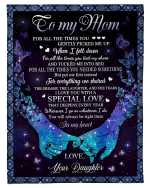 Mom Blanket, Mother's Day Gift For Mom, To My Mom, For All The Times You Gently Picked Me Up Fleece Blanket - Spreadstores