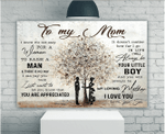 Mom Canvas, Mother's Day Gift For Mom, To My Mom, I Know It's Not Easy, Gift From Son Canvas - Spreadstores