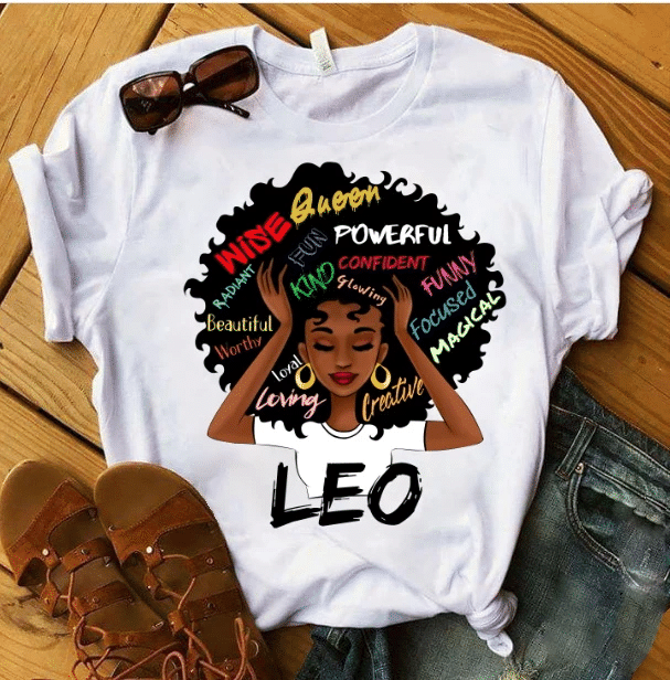 Leo Zodiac Shirt, Leo Woman Graphic, Birthday Gift Idea For Her, Birthday Gift V2 Unisex T-Shirt - Spreadstores