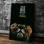 Lion Canvas, Lion Wall Art, Dream Big Work Hard Stay Focused Canvas - Spreadstores