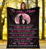 Mom Blanket, Thoughtful Gifts For Mom, Mother's Day Gift, To My Mom Since The Day I Was Small Fleece Blanket - Spreadstores