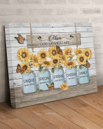 Mom Canvas, Mother's Day Gift For Mom, Mom, God Say You Are Sunflower And Butterfly Canvas - Spreadstores