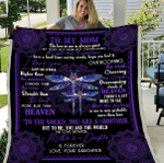 Mom Blanket, Best Gift For Mother's Day, To My Mom The Love In Me Always Quiet Dragonflies Sherpa Blanket - Spreadstores
