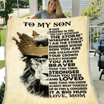 Son Blanket To My Son If Fate Whispers To You Crown Lion King, Gift For Son Fleece Blanket - Spreadstores