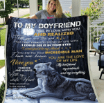 Special Blanket For Boyfriend, To My Boyfriend I Fell In Love With You And Realized Wolf Fleece Blanket, Valentine's Day Gift - Spreadstores