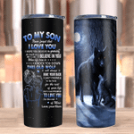 Son Tumbler, Gift For Son From Mom, To My Son Never Forget That I Love You Skinny Tumbler, Birthday Gift Ideas For Son - Spreadstores