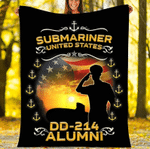 Submariner United States DD-214 Alumni Fleece Blanket - Spreadstores