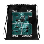 PTSD Awareness Proud Tough Strong Determined Drawstring Bag - Spreadstores