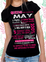Queens Are Born In May, Gift For Daughter T-Shirt - Spreadstores
