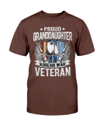 Proud Granddaughter Of A Korean War Veteran Military Family Gift T-Shirt - Spreadstores
