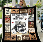 Schnauzer Dog Blanket, Some Things Just Fill Your Heart Without Trying Schnauzer Dog I Love My Dog Sherpa Blanket - Spreadstores
