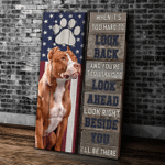 Pitbull Canvas, When It's Hard To Look Back I'm Right Beside You, I Will Be There, Pitbull Dog Canvas - Spreadstores