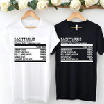 Sagittarius Birthday Shirts, Sagittarius Zodiac Sign, Sagittarius Nutrition Facts Shirt, Gift For Her Unisex T-Shirt - Spreadstores